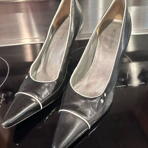 BCBGirls Black Pumps with White Piping size 39 1/2 (9.5)